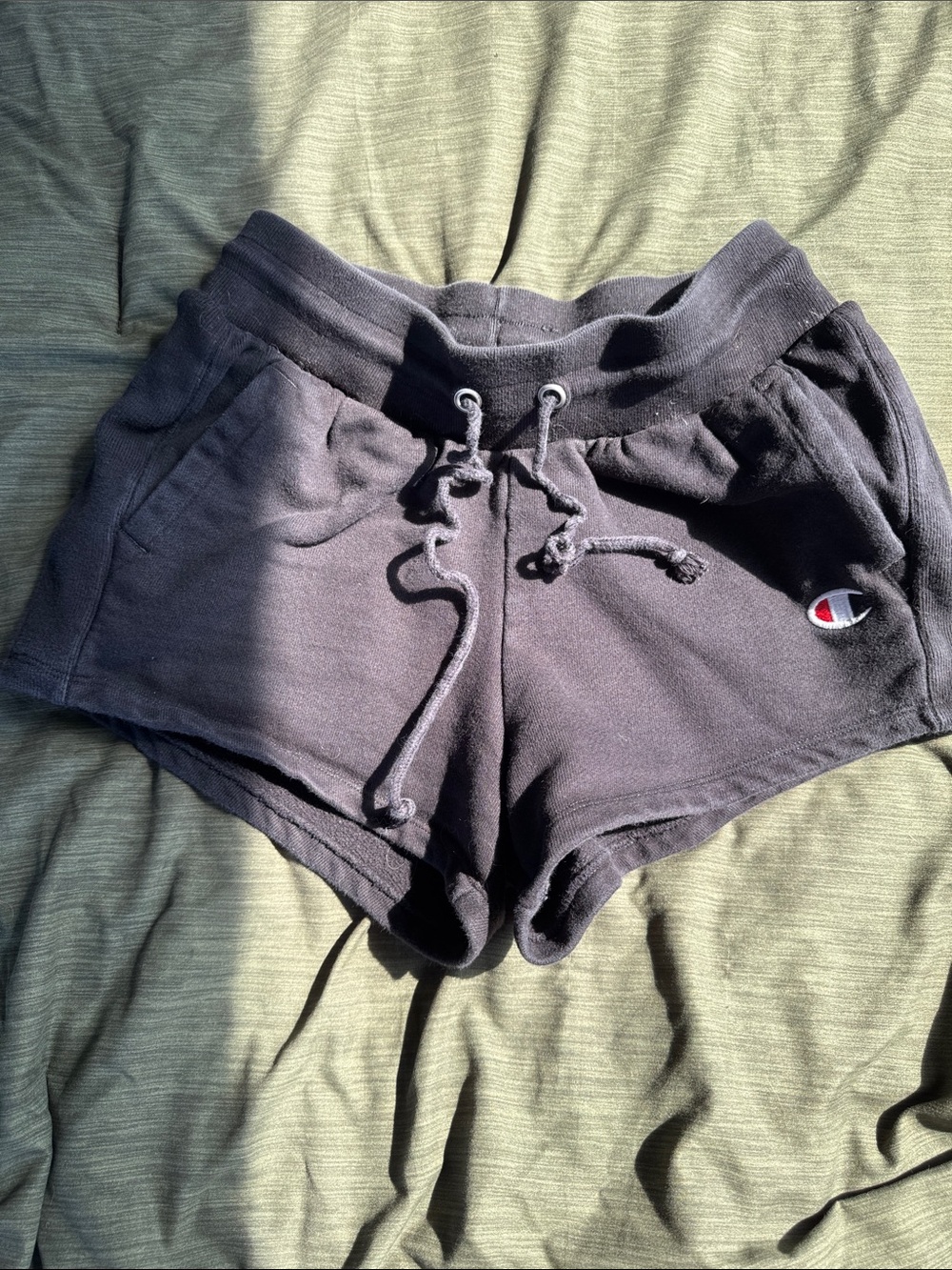 Champion Black Women's Athletic French Terry Drawstring Shorts